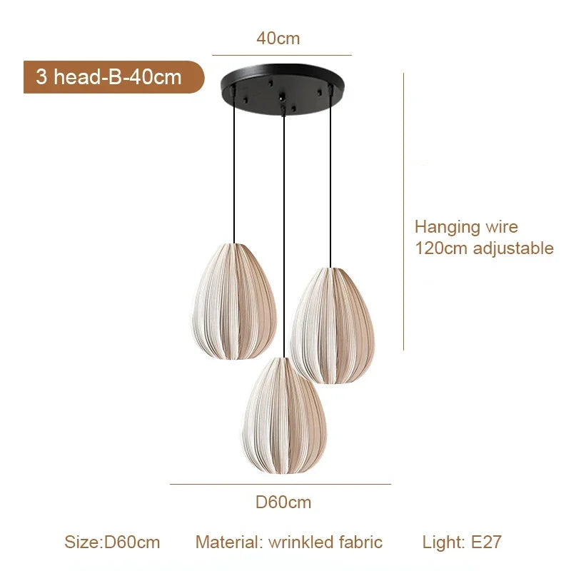 Fabric LED Pendant Lights Bar Chandelier Dining Room Decor Lighting