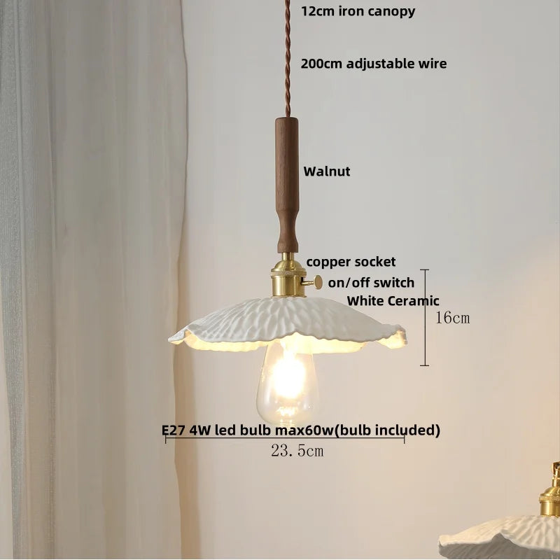 White Glass LED Pendant Lamp Study Bar Restaurant Nordic Modern Hanging Light