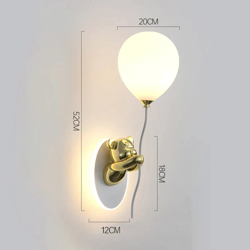 Bear Artistic Kids Room Wall Lamp