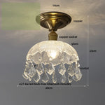 Wood LED Ceiling Light Milk Yellow Resin Plafond Lamp Modern Nordic Decor