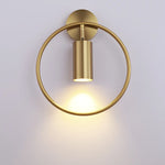 Adjustable LED Brass Gold Ring Wall Sconce Light for Home Hotel Bar