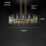 2-Layer Chandelier Lighting - Vintage Gold Silver Black Hanging Lamps