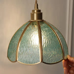 Tiffany Glass LED Wall Sconce Handcrafted Lamp, Pull Chain Switch