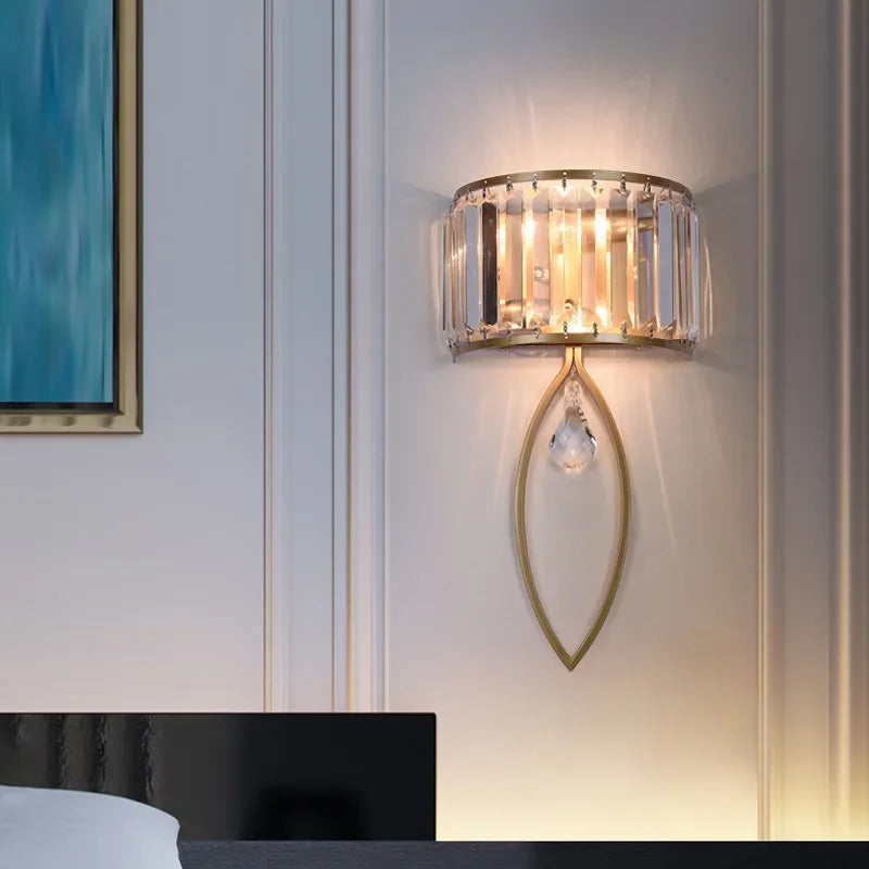 Crystal LED Wall Lamp for Living Room Bedroom Corridor Sconce