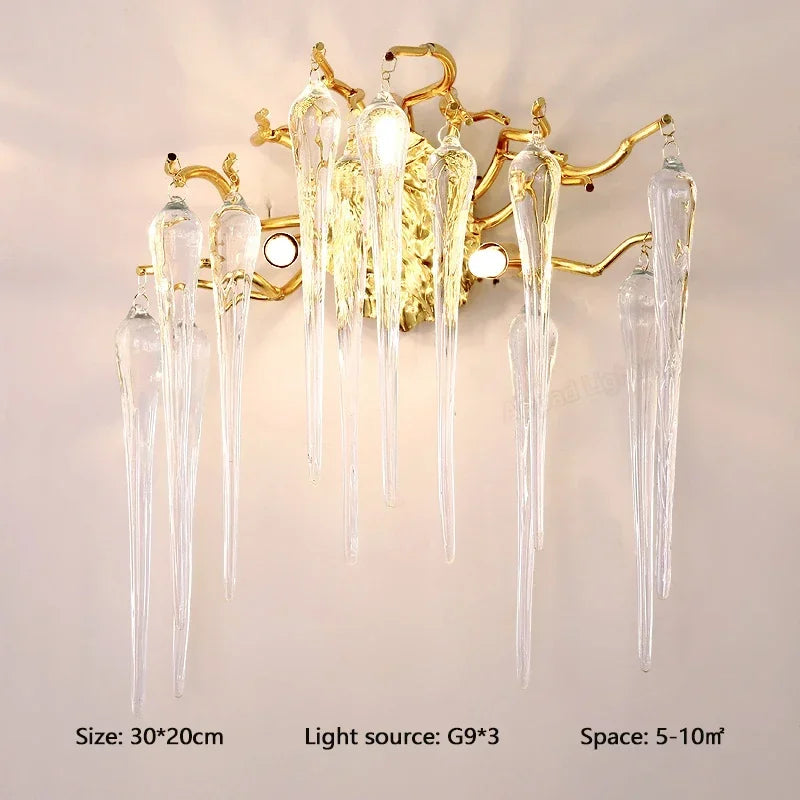 Nordic Crystal LED Wall Light: Modern Gold Living Room Decor & Bedroom Bedside Lamp