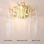 Nordic Crystal LED Wall Light: Modern Gold Living Room Decor & Bedroom Bedside Lamp