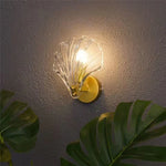 Shell Glass LED Wall Lamp for Home Decor and Bedroom Lighting