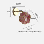 Butterfly Glass Wall Light: Up Down Rotate LED Fixture for Bedroom Living Room