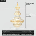 Crystal Chandelier: Villa High Living Room Luxury Lighting