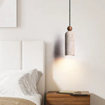 Afralia™ Wabi Sabi LED Pendant Lamps Yellow Travertine Hanging Light for Home Decor