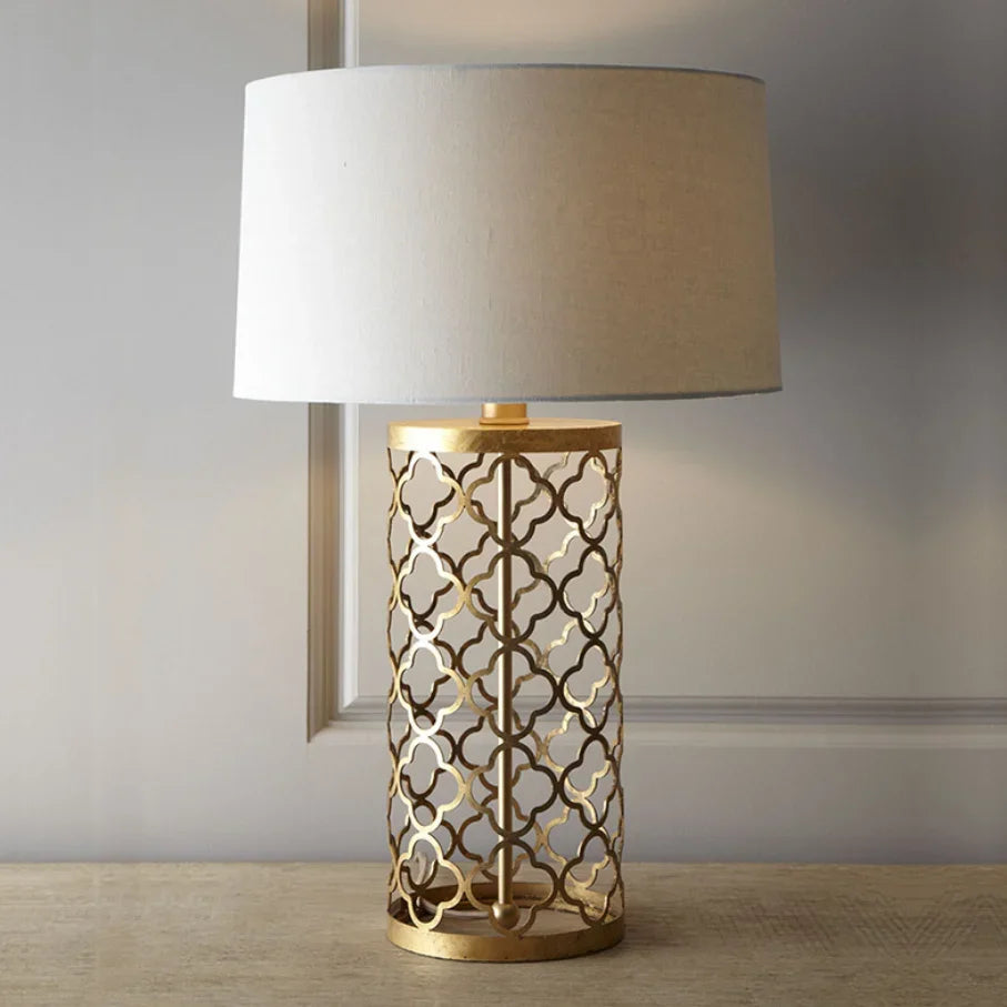 Gold Bird Cage Iron Desk Lamp: Minimalist European Iron Art Grid Table Light