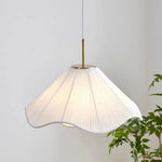 Nordic Fabric LED Chandelier Modern White E27 Pendant Lights Dining Room Art Decor
