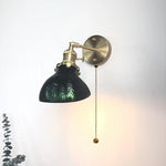 Green Glass Copper LED Wall Lamp Sconce Modern Nordic Design