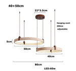 Stone Ring LED Chandelier Pendant Light for Living Room