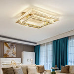 Crystal LED Ceiling Chandelier: Smart Dimmable Bedroom Lighting Fixture