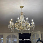 Crystal LED Chandelier Pendant Lights for Villa Stairs and Hotel Decor