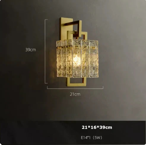 Dimmable LED Copper Glass Chandelier for Living Room