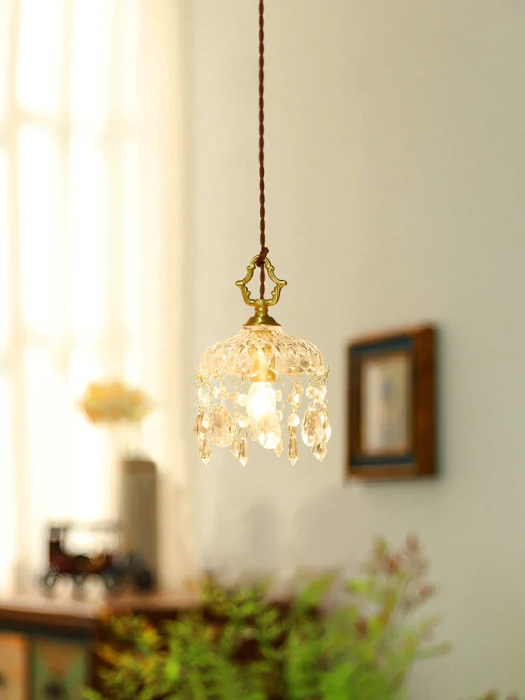 Modern Crystal Glass LED Pendant Light for Cafe, Loft, Bedroom, Living, Dining Room
