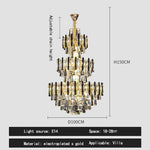 Crystal Loft Chandelier: Modern Luxury Pendant Light for Living Room or Hotel Lobby