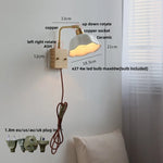 Walnut Brass Ceramic LED Wall Sconce | Modern Nordic Rotatable Stair Light