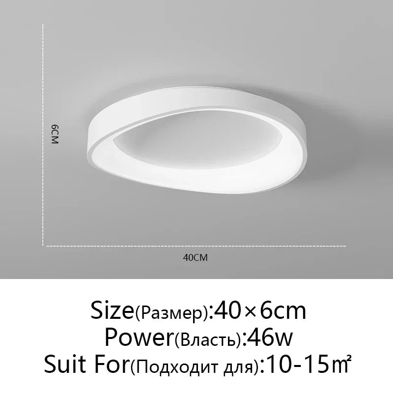 LED Round Ceiling Lamp with Remote Control Dimming for Modern Indoor Lighting