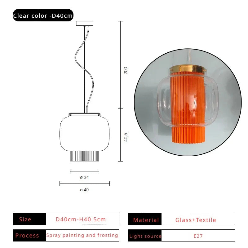 Nordic Glass LED Pendant Chandelier for Home Dining and Kitchen Bar
