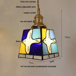 Afralia™ Conch Glass LED Pendant Light Fixture Tiffany Children Dining Room Hang Lamp