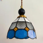 Tiffany Glass LED Pendant Light Fixture for Living Room Decoration