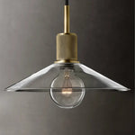 Clear Glass LED Pendant Light Gold Metal ChandelierMarshalAsLED Hanging Lamp
