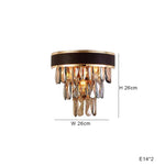 Classic Gray Crystal Chandeliers with LED Lighting for Dining Table