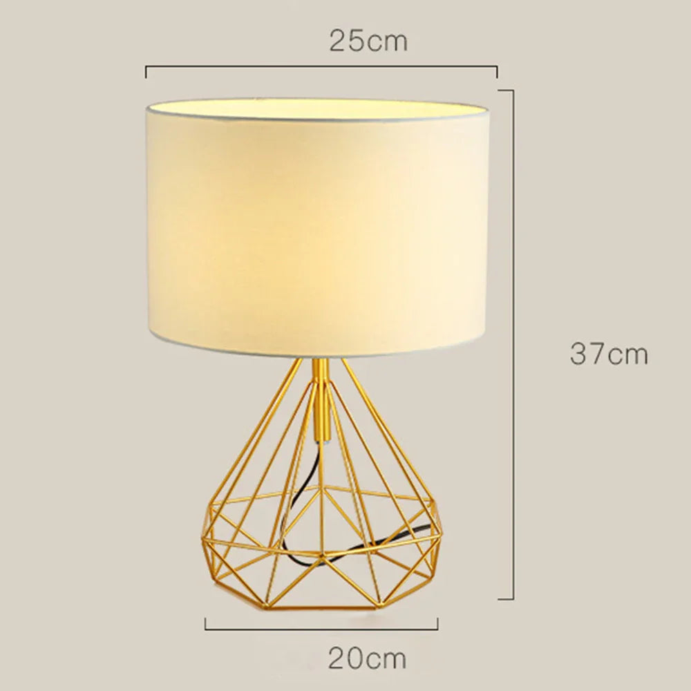 Linen Fabric LED Table Lamp Creative Gift Night Lamp