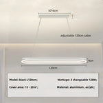 Circle Pendant Chandelier Dimmable LED Lights for Modern Living Room