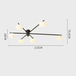 Brass Glass Ceiling Lamp, G9 Bulb Suspension Light for Bedroom, Living Room