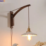 Nordic LED Wall Sconce Walnut Copper Stair Light Fixtures