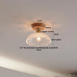 Copper Wood LED Ceiling Lamp Ceramic Modern Ceiling Lights for Home Decor