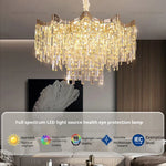 Tassel Crystal Chandelier: Postmodern Luxury Lamp for Living Room, Bedroom, and Restaurant