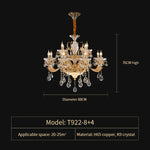 Elegant Crystal Chandelier for Living Room, Dining Room, and Bedroom