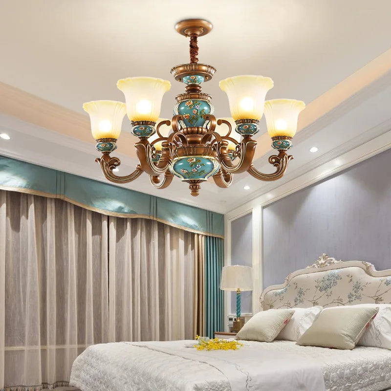 Classical Resin Chandelier for Luxurious Living Room, Dining Room, and Bedroom Lighting