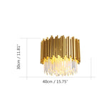 Gold Black Crystal Chandeliers LED Ceiling Light for Luxe Living & Hospitality