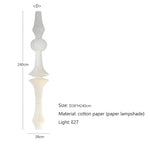 Japanese Cotton Paper Pendant Lamp Wabi Sabi Chandelier with E27 Bulb