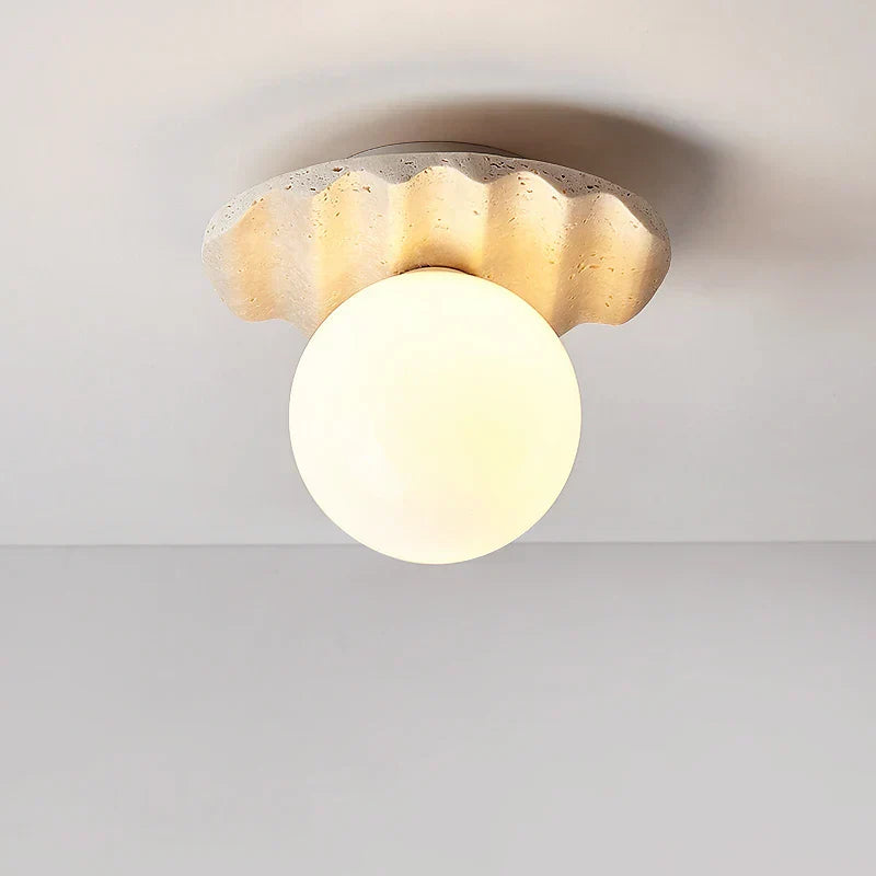 Natural Stone LED Ceiling Light | Modern Indoor Living Room Lamp