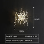 Luxury Gold Wall Sconce Crystal Decor LED Wall Light