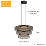 Glass Plate Ceiling Pendant Lights LED Fixture