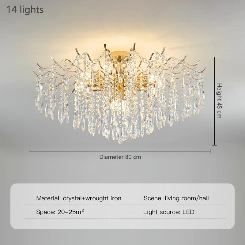 Crystal Luxury Chandelier: Nordic Style Living Room Dining Bedroom Lamp