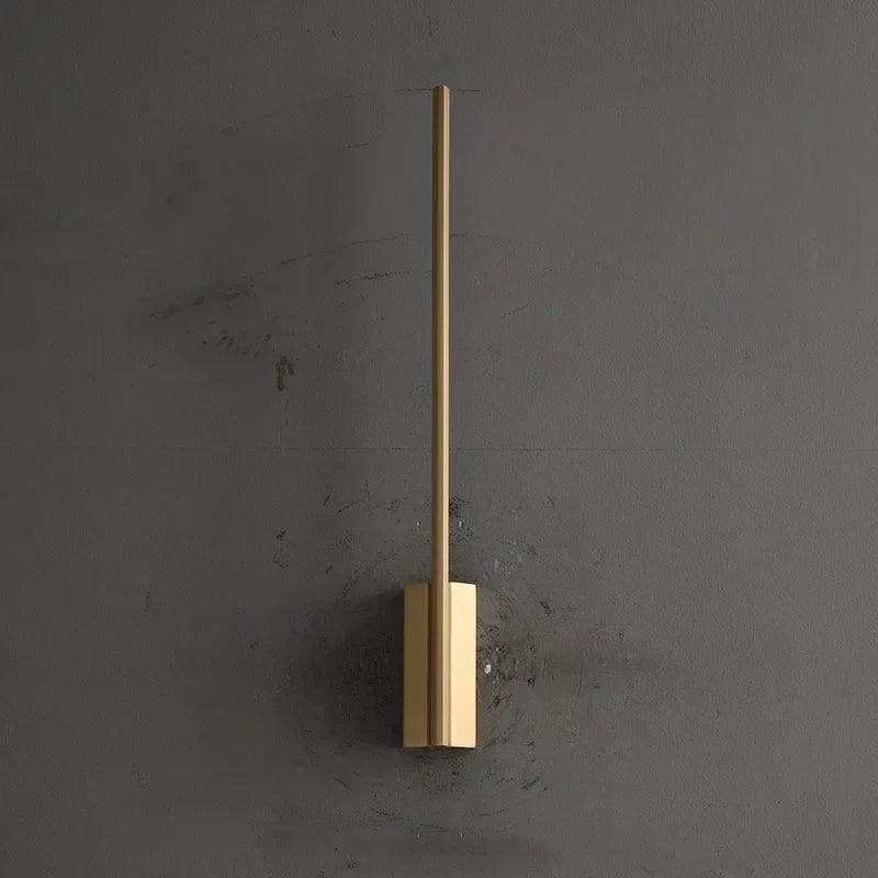 Modern Copper LED Wall Sconce for Bedroom - Luxury Gold Indoor Lighting