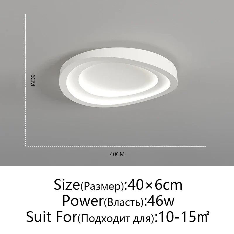 LED Round Ceiling Lamp with Remote Control Dimming for Modern Indoor Lighting