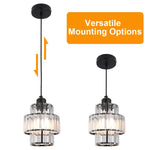 Crystal Pendant Light: Modern Nordic Chandelier for Bedroom, Dining Room, Kitchen Island