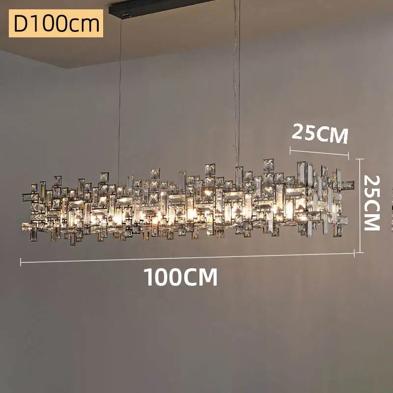 Modern Crystal Chandelier: Elegant Lighting Fixtures for Living, Dining, and Bedroom