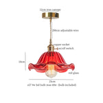 Afralia™ Brass Glass LED Pendant Lamp for Cafe Bar Restaurant Bedroom Loft