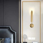 Golden Inclined Tube Wall Lamp for Modern Luxury Decor in Living Room